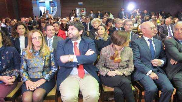 Fernando López Miras, durante la entrega de premios de la OMEP Fernando López Miras, durante la entrega de premios de la OMEP