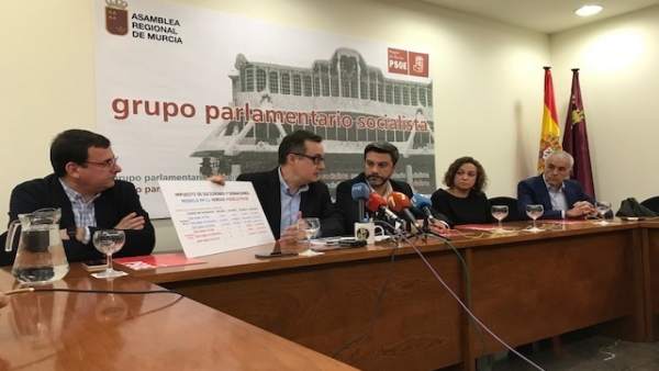 Rueda de prensa PSOE en Asamblea Rueda de prensa PSOE en Asamblea