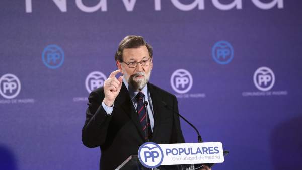 Mariano Rajoy en la cena de Navidad del PP Mariano Rajoy en la cena de Navidad del PP