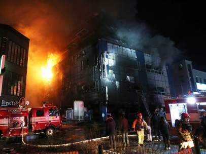 Incendio en Corea del Sur