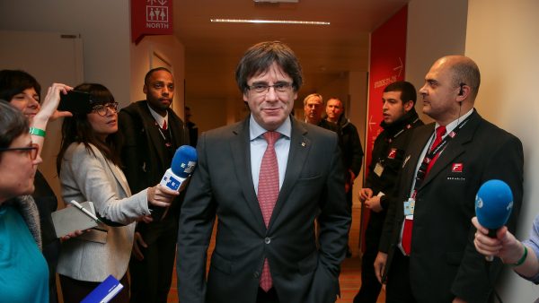 Puigdemont en el centro de Convenciones de Bruselas Puigdemont en el centro de Convenciones de Bruselas