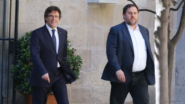 Carles Puigdemont y Oriol Junqueras Carles Puigdemont y Oriol Junqueras