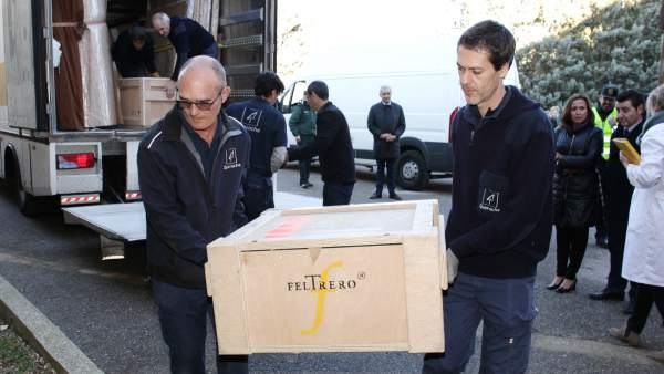 Llegada de los 43 bienes de Sijena Llegada de los 43 bienes de Sijena