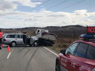 Accidente de tráfico en Corella.