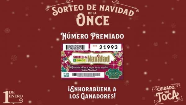 Primer premio del Sorteo de Navidad de la ONCE Primer premio del Sorteo de Navidad de la ONCE
