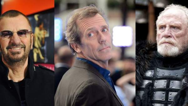 Ringo Starr, Hugh Laurie y James Cosmo Ringo Starr, Hugh Laurie y James Cosmo