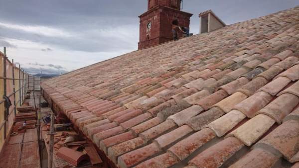 Reparada la cubierta de la iglesia de Santa Catalina de Ródenas (Teruel), Reparada la cubierta de la iglesia de Santa Catalina de Ródenas (Teruel),