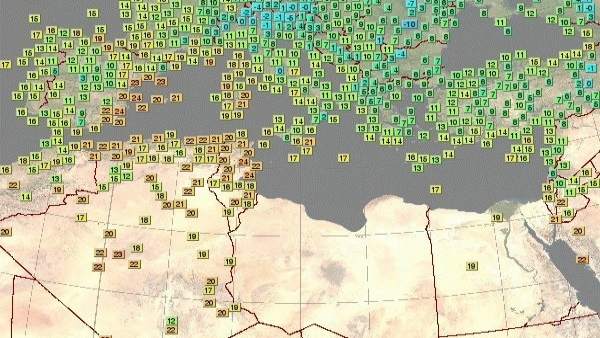 Mapa registra temperaturas Mapa registra temperaturas