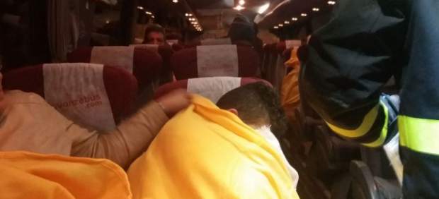 Personas atrapadas en la AP-6