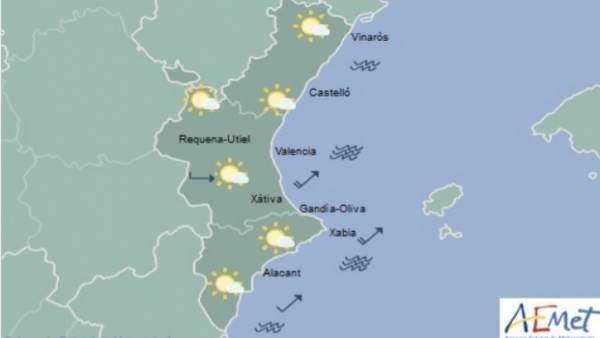 Cel poc nuvolós i temperatures de fins a 18ºC aquest dimarts a la Comunitat Valenciana Cel poc nuvolós i temperatures de fins a 18ºC aquest dimarts a la Comunitat Valenciana