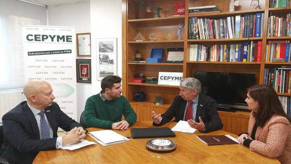 Reunión entre Cepyme Aragón y Podemos Reunión entre Cepyme Aragón y Podemos