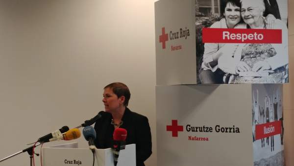 Uxue Bakros en la presentación de 'Espacio Activo' de Cruz Roja Navarra Uxue Bakros en la presentación de 'Espacio Activo' de Cruz Roja Navarra