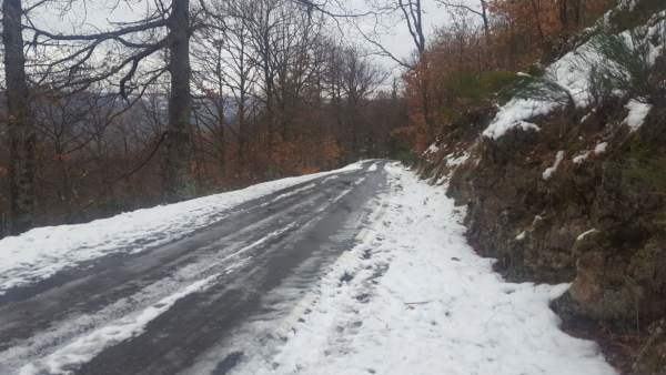 Puerto de Honduras, en Cáceres, nevado Puerto de Honduras, en Cáceres, nevado