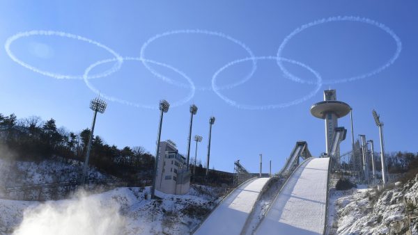 Anillos olímpicos en PyeongChang Anillos olímpicos en PyeongChang