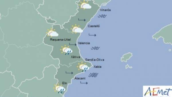 Predicción de este miércoles Predicción de este miércoles