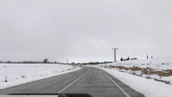 Nieve, carretera, temporal, frío Nieve, carretera, temporal, frío