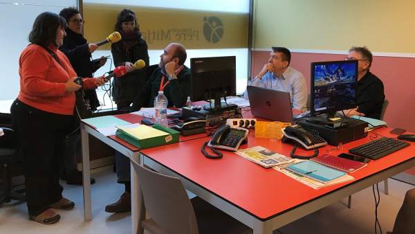 Trabajadores contratados para diagnosticar la accesibilidad de Barcelona. Trabajadores contratados para diagnosticar la accesibilidad de Barcelona.