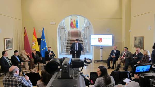 Comparecencia Fernando López Miras junto a consejeros Comparecencia Fernando López Miras junto a consejeros