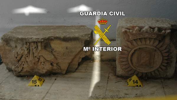 Piezas intervenidas en la operación sobre el yacimiento de Cerro Maquiz. Piezas intervenidas en la operación sobre el yacimiento de Cerro Maquiz.