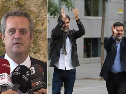 Joaquim Forn, Jordi Sánchez y Jordi Cuixart.