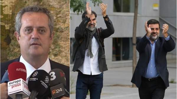 Joaquim Forn, Jordi Sánchez y Jordi Cuixart. Joaquim Forn, Jordi Sánchez y Jordi Cuixart.