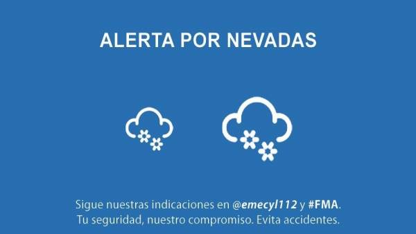 Cuadro sobre la alerta por nevadas Cuadro sobre la alerta por nevadas