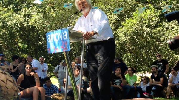 Xosé Manuel Beiras, portavoz nacional de Anova, el Día da Patria de 2016 Xosé Manuel Beiras, portavoz nacional de Anova, el Día da Patria de 2016