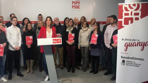 Sandra Gómez presenta su candidatura a las primarias del PSPV Sandra Gómez presenta su candidatura a las primarias del PSPV