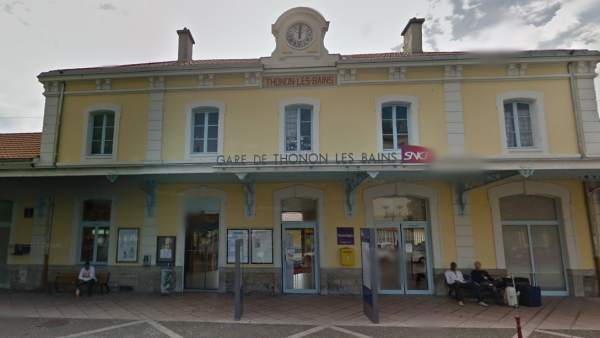 Estación de tren de Thonon-Les-Bains, desde donde partió el tren con dirección París. Estación de tren de Thonon-Les-Bains, desde donde partió el tren con dirección París.