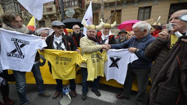 Algunos de los manifestantes Algunos de los manifestantes