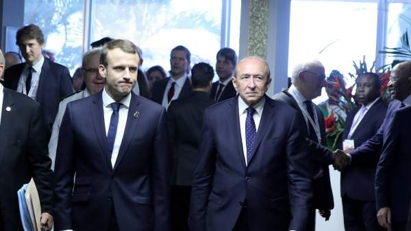 Macron y Collomb Macron y Collomb