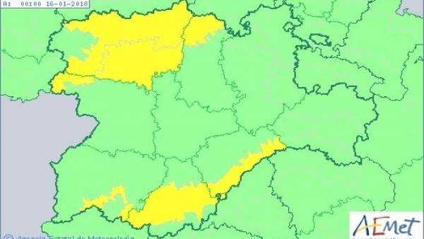 Cuadro descriptivo de las mínimas para este lunes en CyL Cuadro descriptivo de las mínimas para este lunes en CyL