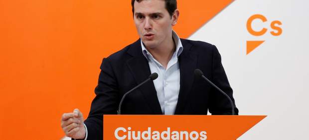 Albert Rivera, presidente de Cs, en la sede de su partido.