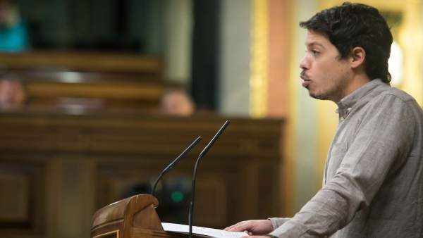 Segundo González, diputado de Unidos Podemos, en el Pleno del Congreso Segundo González, diputado de Unidos Podemos, en el Pleno del Congreso