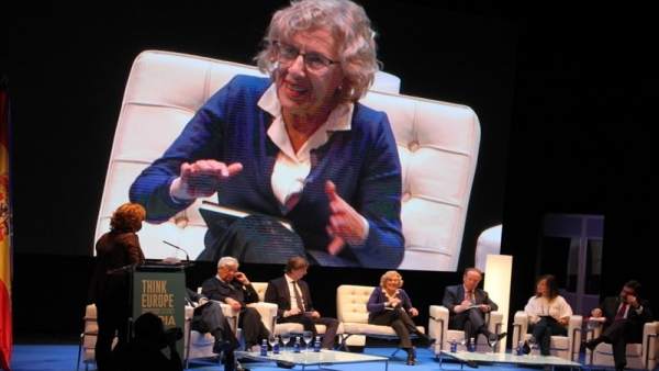 La alcaldesa de Madrid, Manuela Carmena, en Soria La alcaldesa de Madrid, Manuela Carmena, en Soria