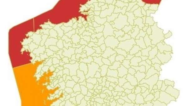 Alerta roja litoral gallego Alerta roja litoral gallego