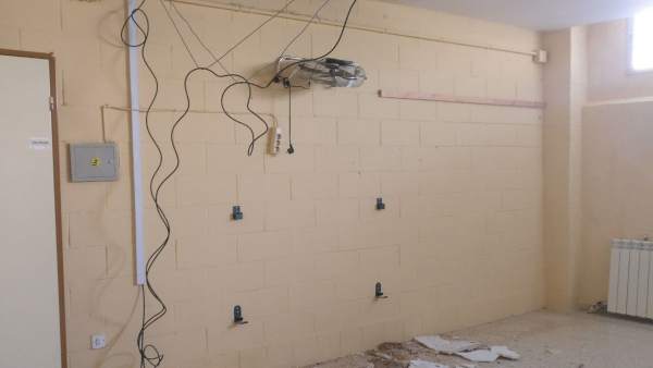 Aula siniestrada. Aula siniestrada.