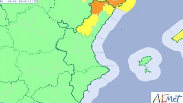 Vents de fins a 100 km/h en el nord de la Comunitat Valenciana, cels clars i màximes de fins a 21ºC aquest dimecres Vents de fins a 100 km/h en el nord de la Comunitat Valenciana, cels clars i màximes de fins a 21ºC aquest dimecres
