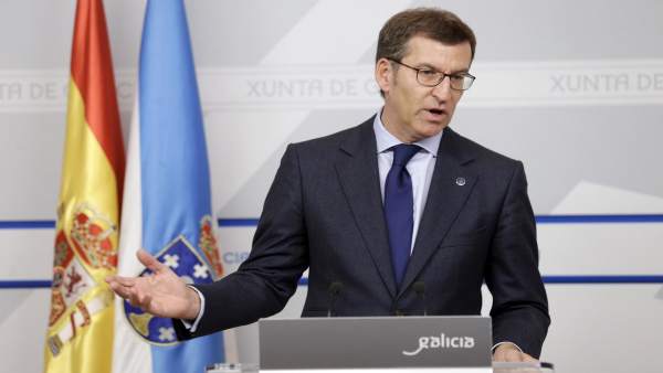 Alberto Núñez Feijóo tras el Consello de la Xunta Alberto Núñez Feijóo tras el Consello de la Xunta