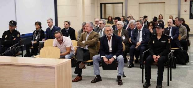 Correa, El Bigotes, Crespo y Ricardo Costa en el juicio de Gürtel por la financiación irregular del PP valenciano.