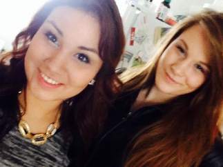 Brittney Gargol y su asesina momentos antes del crimen