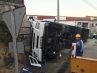 Camión volcado en Pontevedra