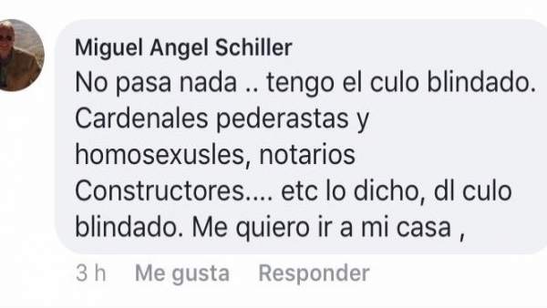 Captura de pantalla del mensaje del ex cura de l'Alfàs del Pi Captura de pantalla del mensaje del ex cura de l'Alfàs del Pi