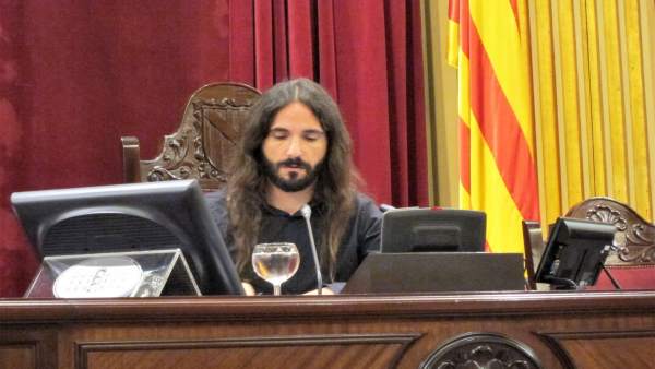 El presidente del Parlament, Baltasar Picornell, durante el pleno del Parlament El presidente del Parlament, Baltasar Picornell, durante el pleno del Parlament