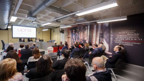 Imagen del Aula de Práctica Jurídica inaugurada este viernes en la UPNA. Imagen del Aula de Práctica Jurídica inaugurada este viernes en la UPNA.