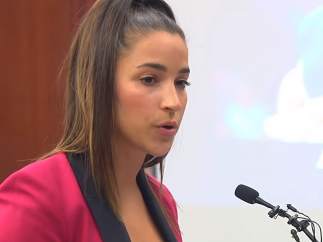 Aly Raisman, durante la declaración