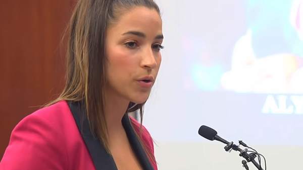 Aly Raisman, durante la declaración Aly Raisman, durante la declaración