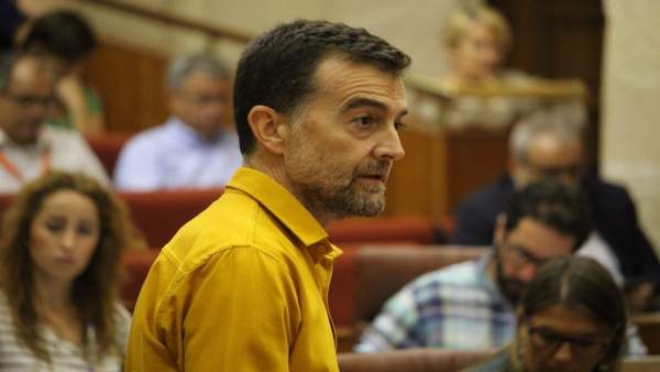 Antonio Maíllo, durante su pregunta en el pleno a Susana Díaz Antonio Maíllo, durante su pregunta en el pleno a Susana Díaz