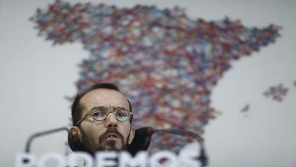 Rueda de prensa de Pablo Echenique en la sede de Podemos Rueda de prensa de Pablo Echenique en la sede de Podemos