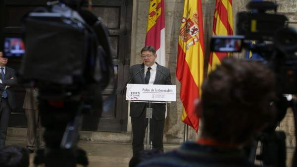 El 'president' Ximo Puig en rueda de prensa El 'president' Ximo Puig en rueda de prensa